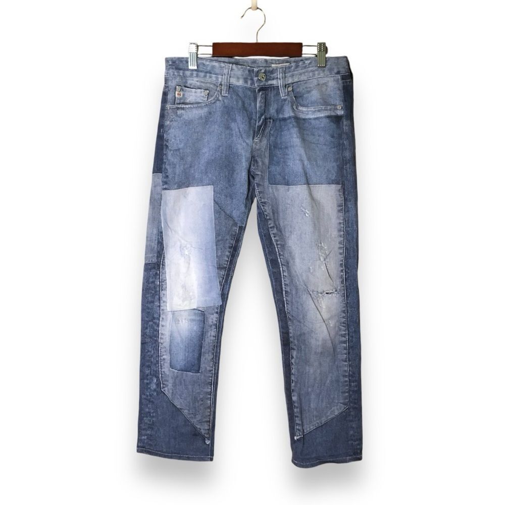 AG Adriano Goldschmied Digital Luxe Drew Straight Leg Boyfriend Jeans Size 25